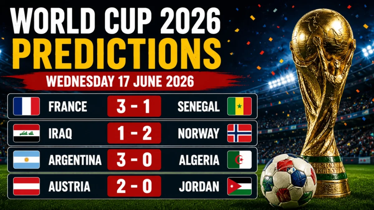 World Cup 2026 Predictions: Wednesday 17 June 2026