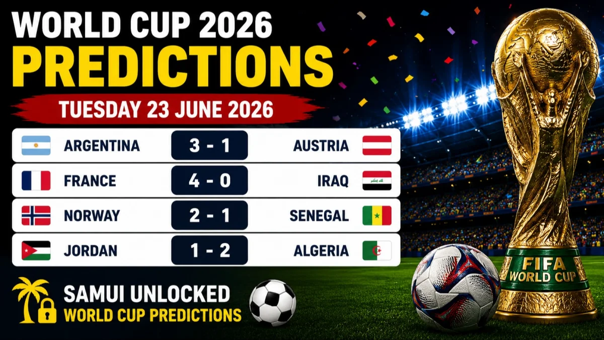 World Cup 2026 Predictions: Tuesday 23 June 2026