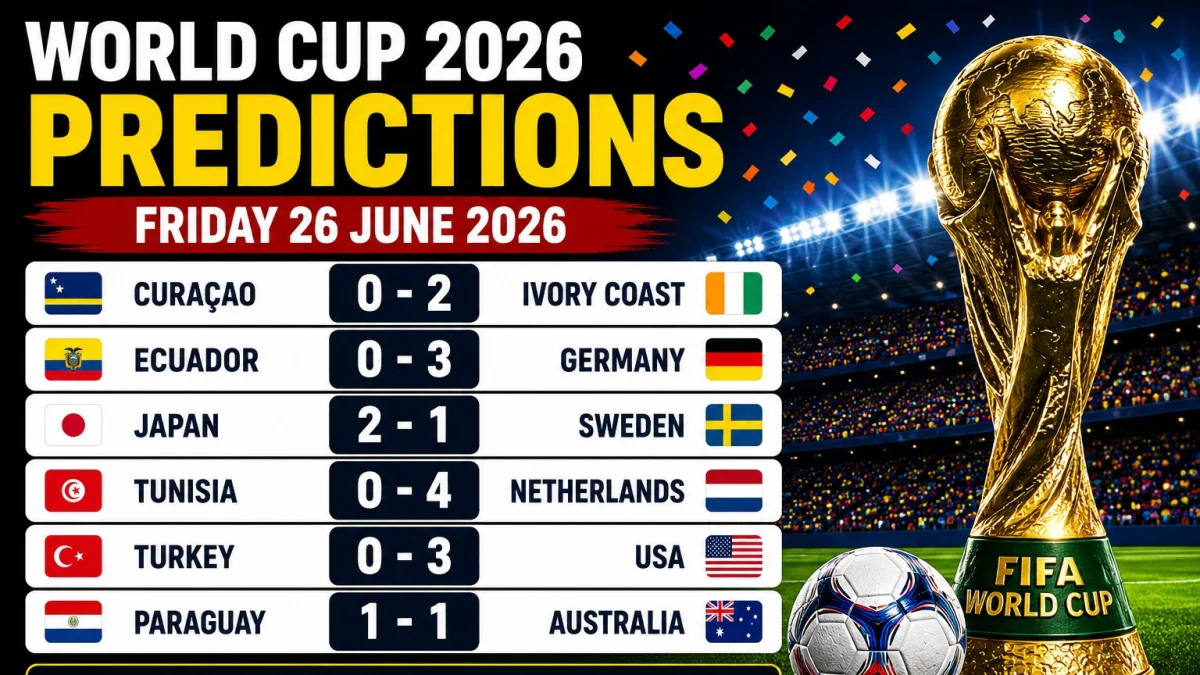 World Cup 2026 Predictions: Friday 26 June 2026