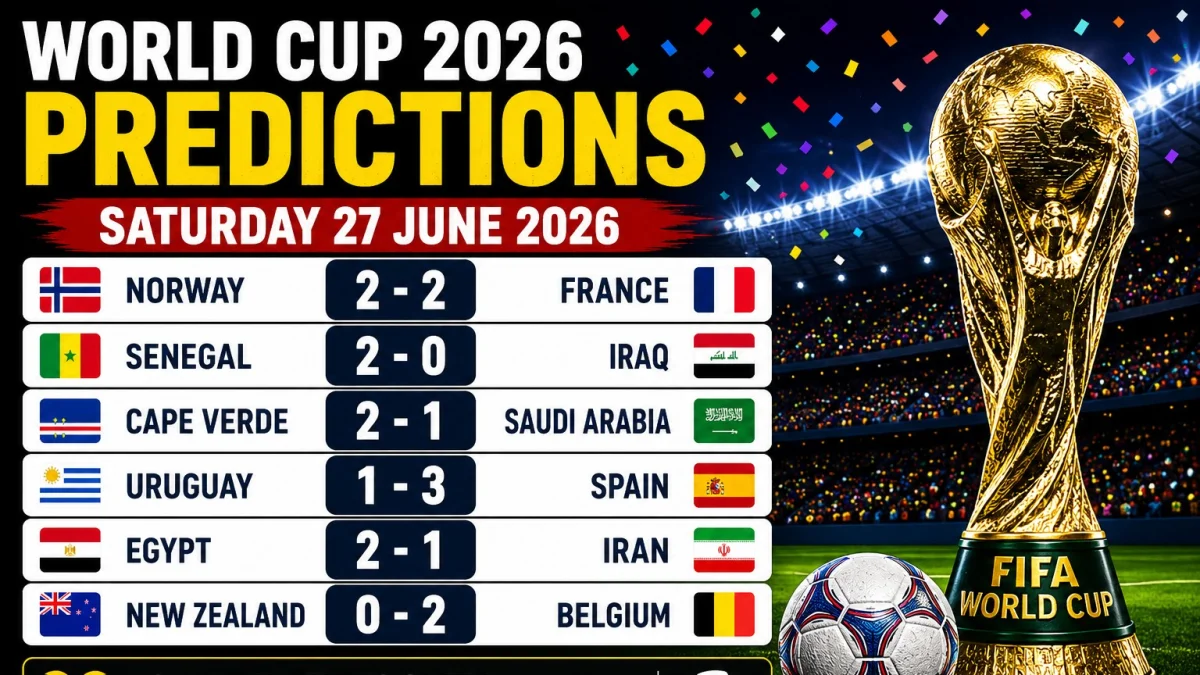 World Cup 2026 Predictions: Saturday 27 June 2026