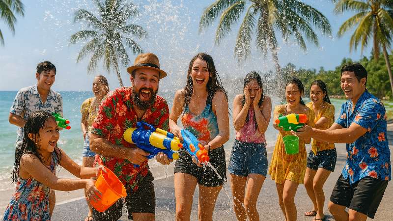 Soaked in Joy: Celebrating Songkran on Koh Samui