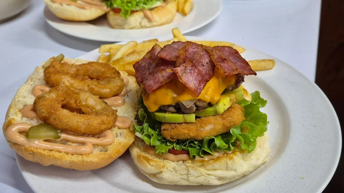 Loaded homemade burger