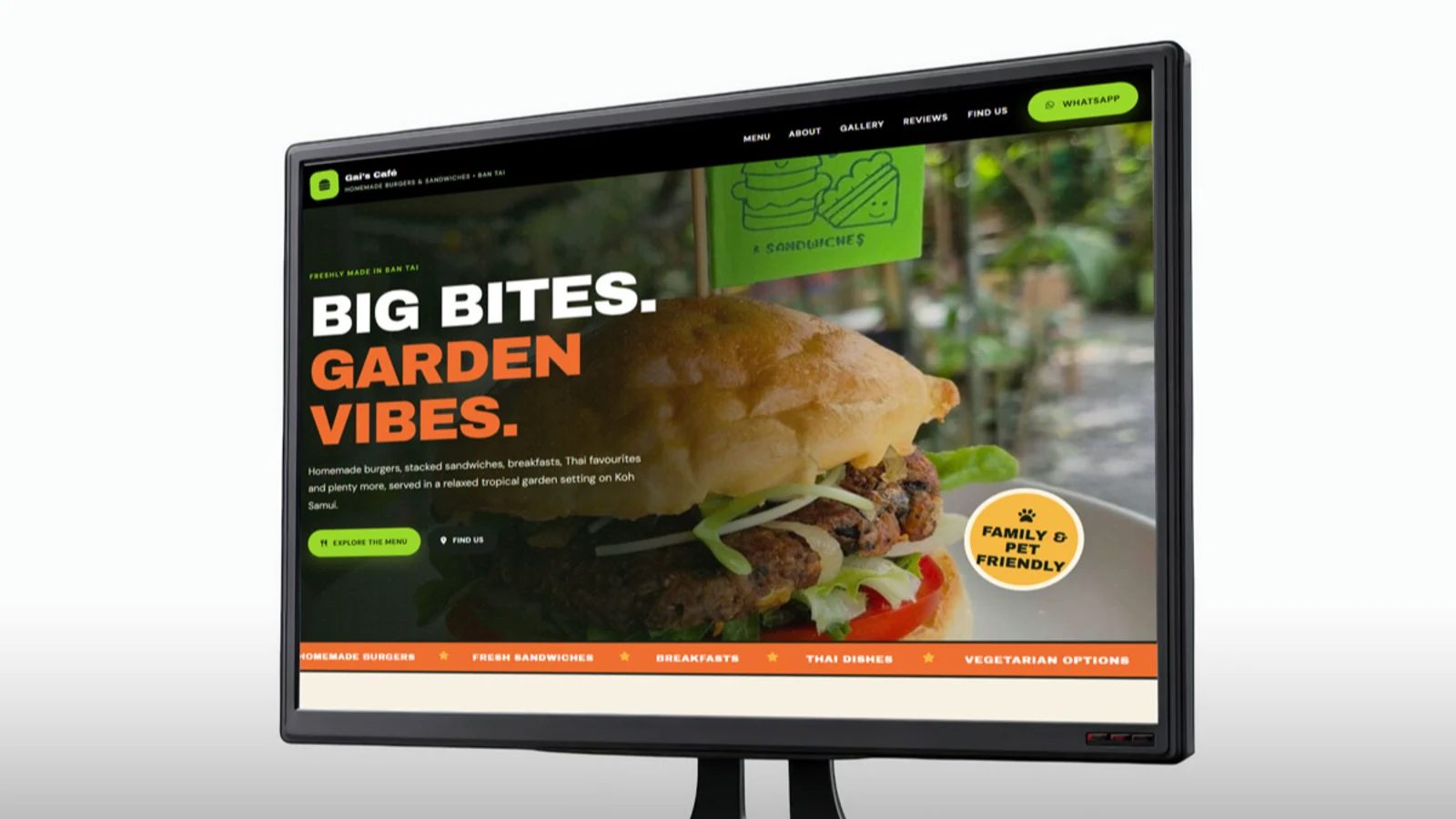New Website: Gai's Café Samui